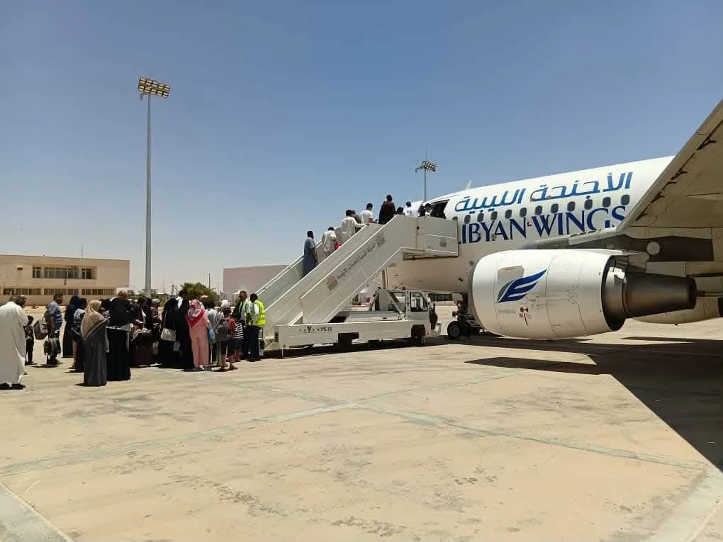 مطار سبها يستقبل عودة رحلات شركة الأجنحة للطيران